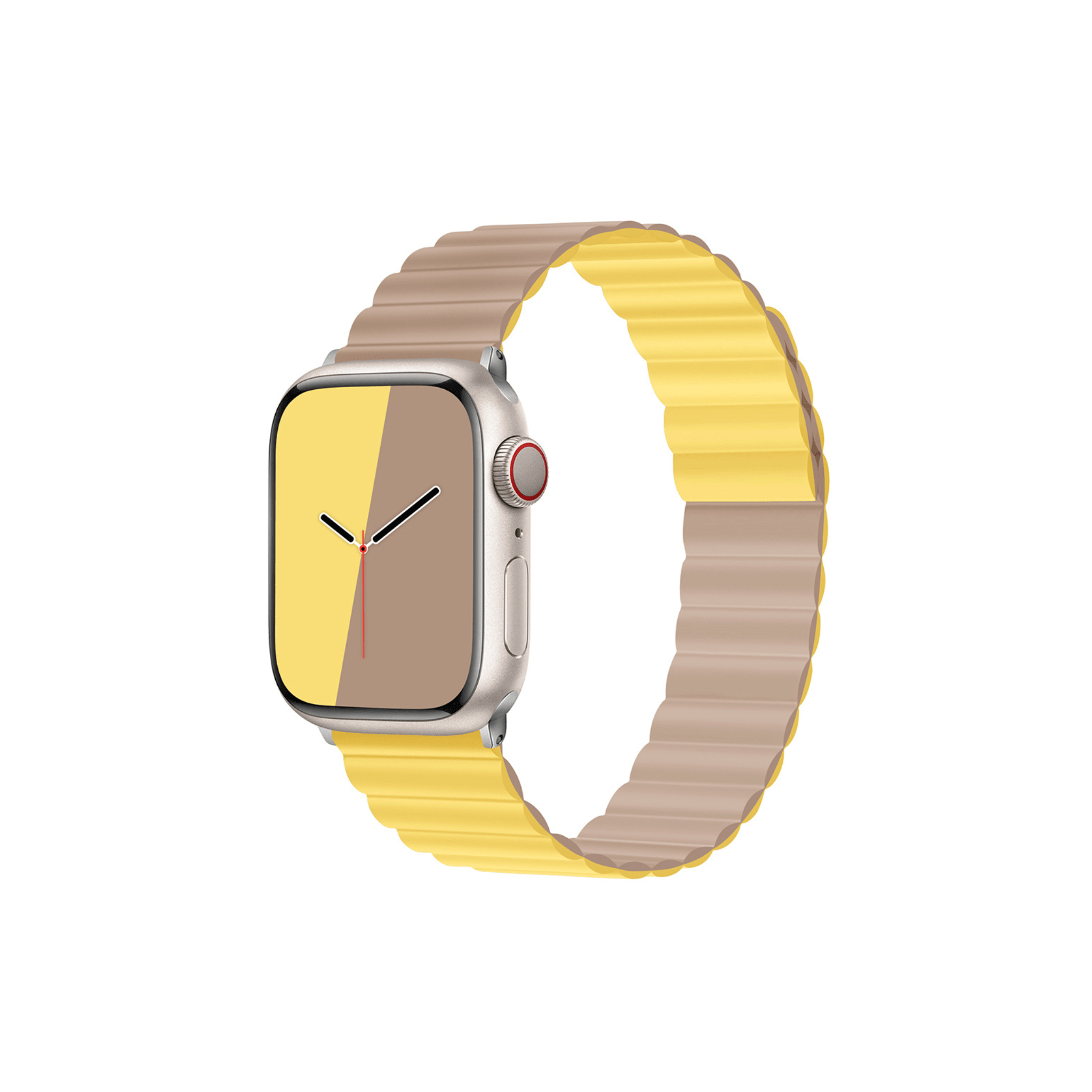 Flip Side Armband in Mellow Yellow & Matcha – frisches, sportliches Wechselband für Apple Watch Nutzer